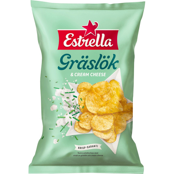 Estrella Chips Gräslök & Cream Cheese