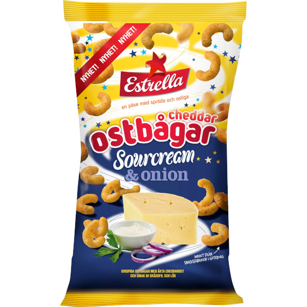 Estrella Ostbågar Cheddar Sourcream & Onion