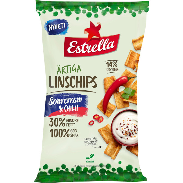 Estrella Ärtiga Linschips Sourcream & Chili