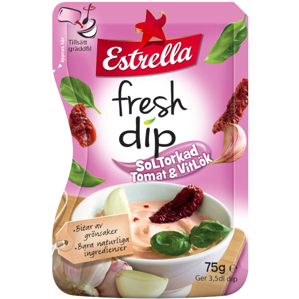 Estrella Fresh Dip Soltorkad Tomat & Vitlök