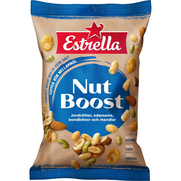 Estrella Nut Boost Jordnötter/Edamame/Bonbönor/Mandlar