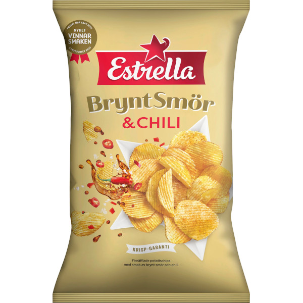 Estrella Chips Brynt Smör & Chili