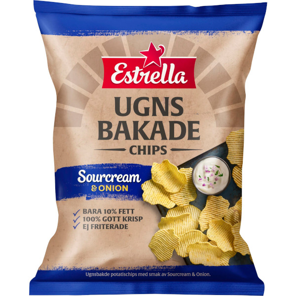 Estrella Chips Ugnsbakade Sourcream & Onion