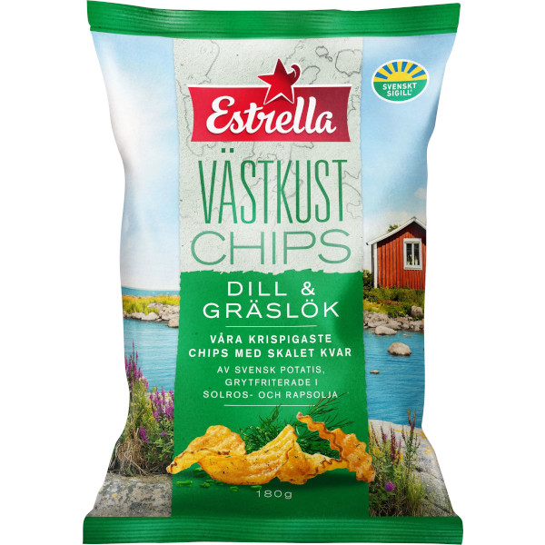 Estrella Västkustchips Dill & Gräslök