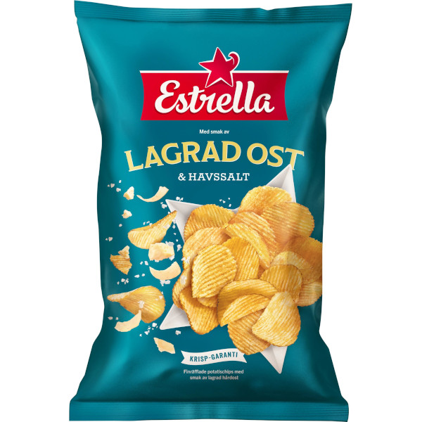 Estrella Chips Lagrad Ost & Havssalt