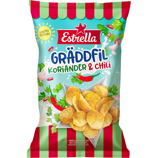 Estrella Chips Gräddfil/Koriander/Chili