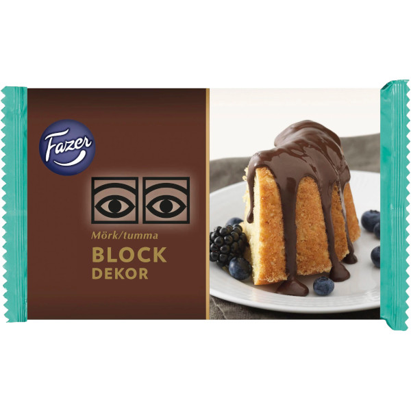Fazer Block Dekorchoklad Mörk