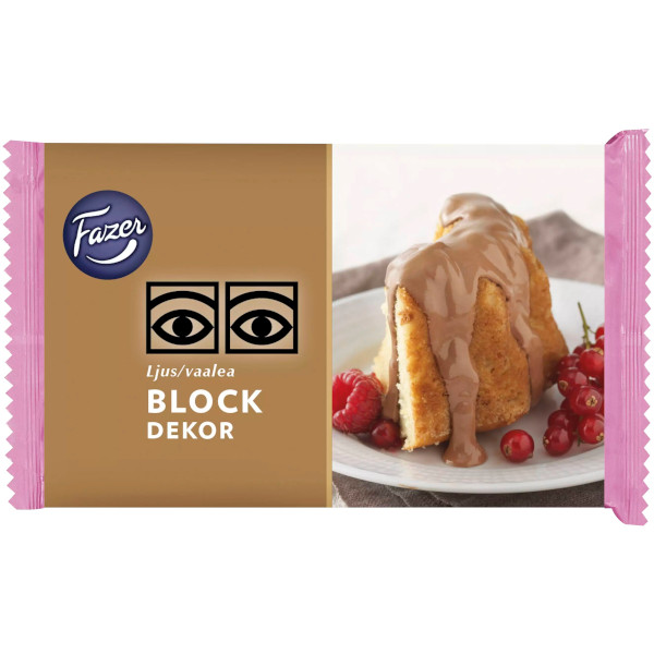 Fazer Block Dekorchoklad Ljus