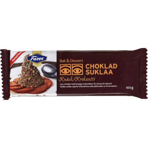 Fazer Bak & Dessertchoklad Ljus Knäck