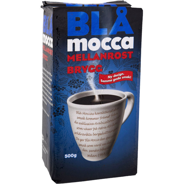 Blå Mocca Kaffe Mellanrost Brygg