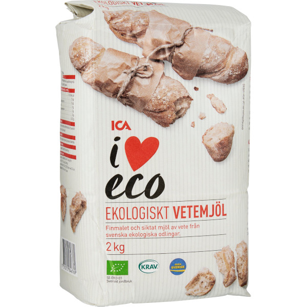 ICA I Love Eco Vetemjöl Ekologiskt