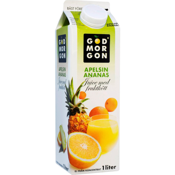God Morgon Juice Apelsin/Ananas Fruktkött