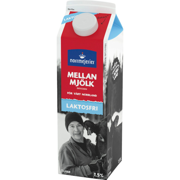 Norrmejerier Mellanmjölk Laktosfri