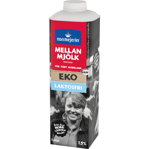 Norrmejerier Mellanmjölk Laktosfri Eko