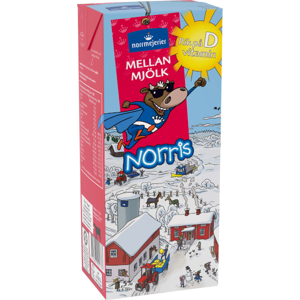 Norrmejerier Mellanmjölk Norris