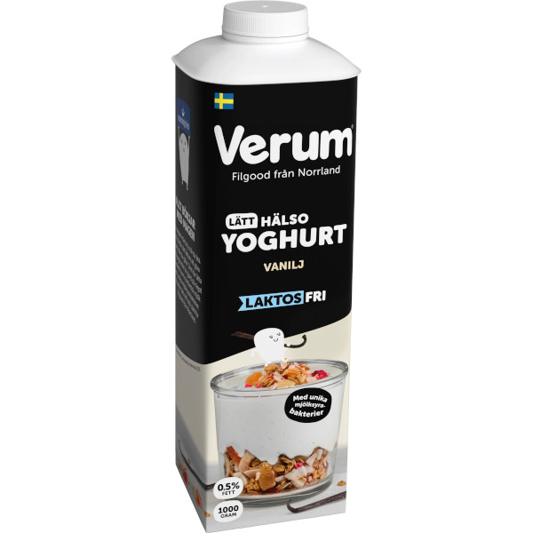 Verum Lätthälsoyoghurt Vanilj Laktosfri
