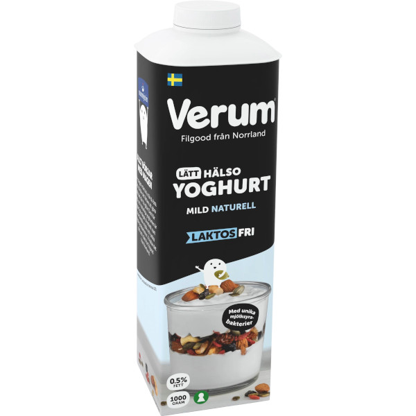 Verum Lätthälsoyoghurt Mild Naturell Laktosfri