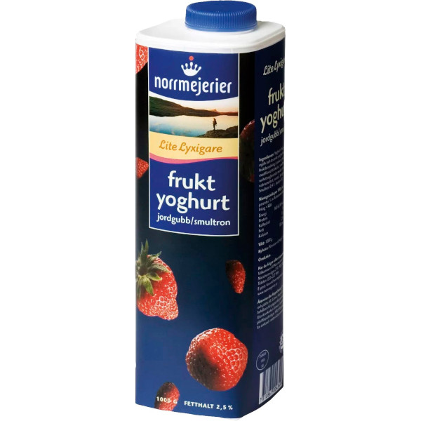 Norrmejerier Fruktyoghurt Jordgubb/Smultron 2,5%