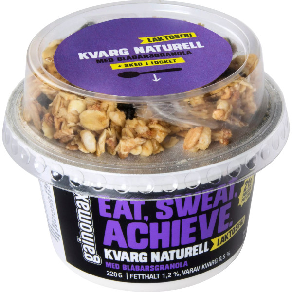 Gainomax Kvarg Naturell Blåbärsgranola