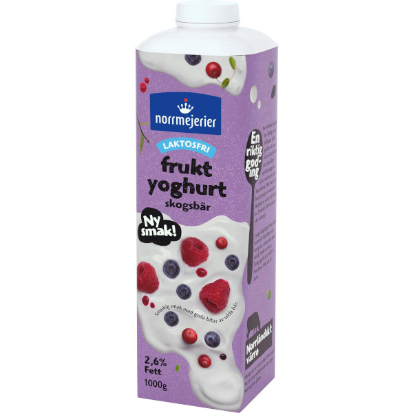 Norrmejerier Fruktyoghurt Skogsbär Laktosfri 2,6%