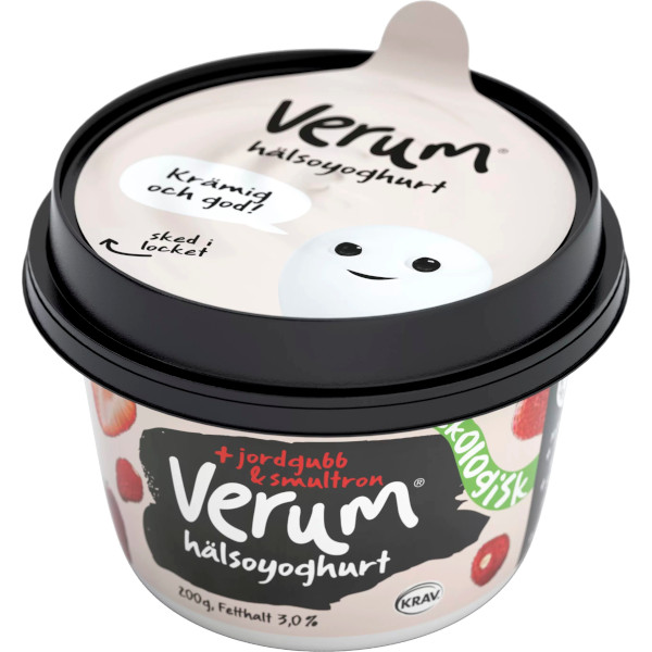 Verum Hälsoyoghurt Jordgubb & Smultron