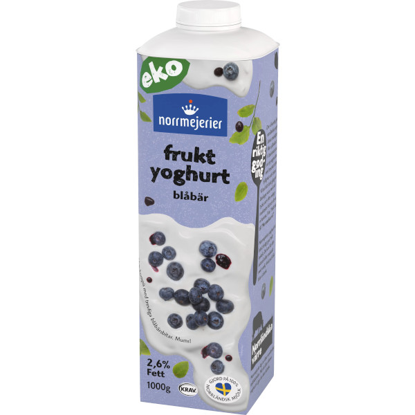 Norrmejerier Fruktyoghurt Blåbär Ekologisk 2,6%