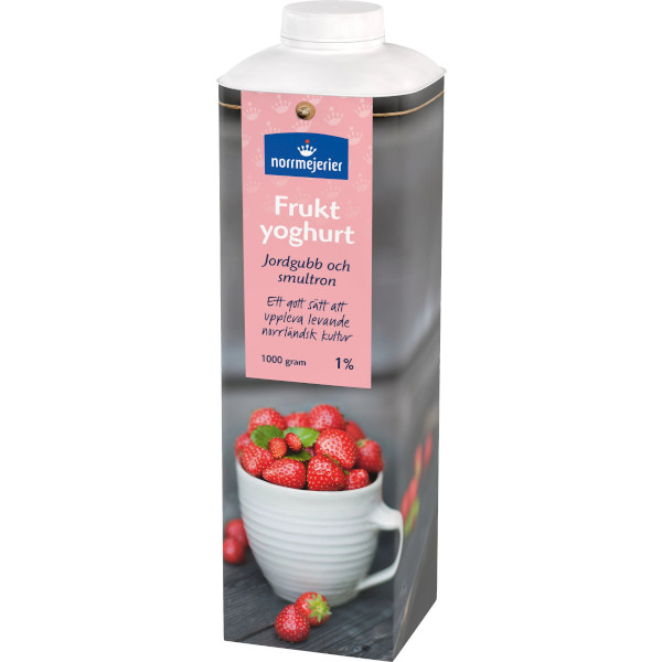 Norrmejerier Fruktyoghurt Jordgubb/Smultron 1%