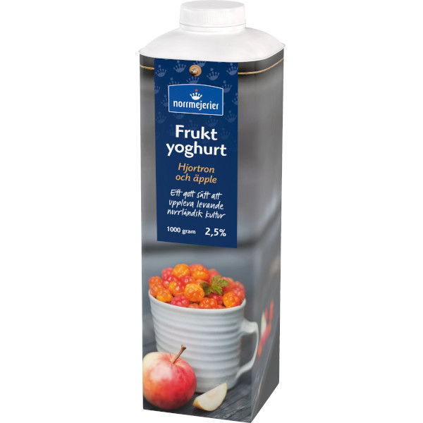 Norrmejerier Fruktyoghurt Hjortron/Äpple 2,5%