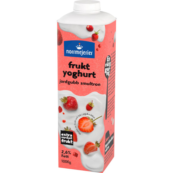 Norrmejerier Fruktyoghurt Jordgubb/Smultron 2,6%
