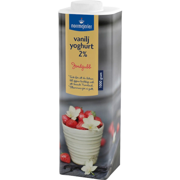 Norrmejerier Vaniljyoghurt Jordgubb 2%