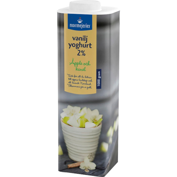 Norrmejerier Vaniljyoghurt Äpple/Kanel 2%