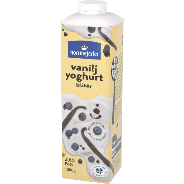 Norrmejerier Vaniljyoghurt Blåbär 2,6%