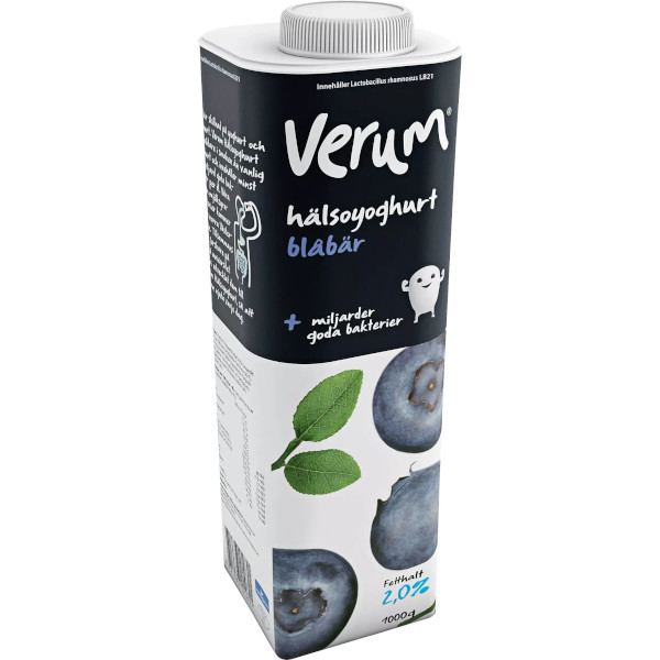 Verum Hälsoyoghurt Blåbär 2%