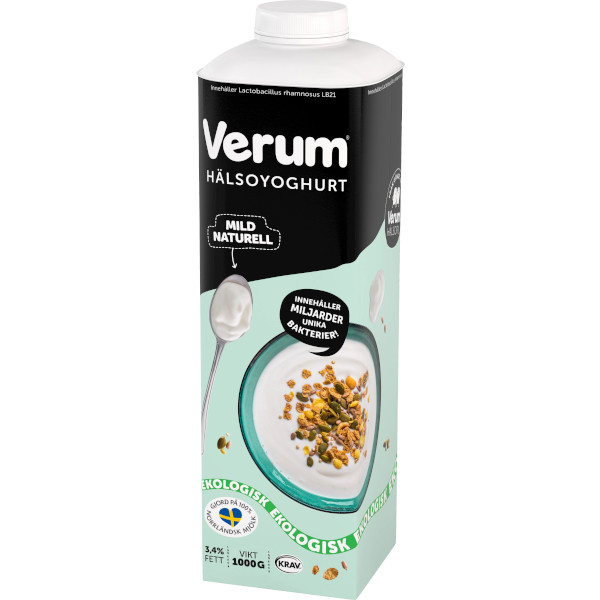 Verum Hälsoyoghurt Mild Naturell Ekologisk
