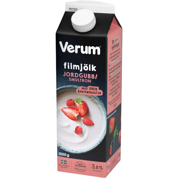 Verum Filmjölk Jordgubb/Smultron