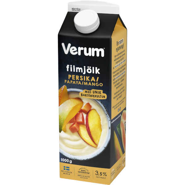 Verum Filmjölk Persika/Papaya/Mango