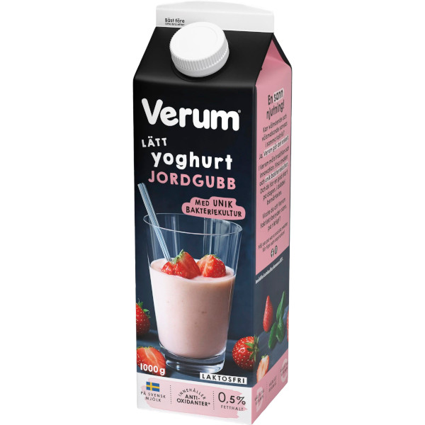 Verum Lättyoghurt Jordgubb Laktosfri