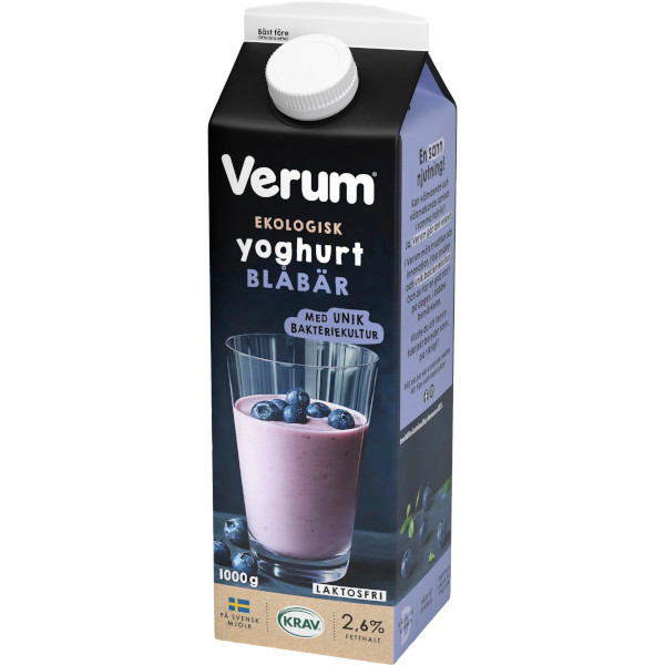 Verum Yoghurt Blåbär Laktosfri Ekologisk