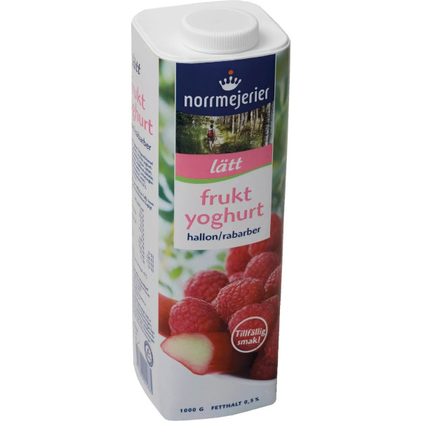 Norrmejerier Fruktyoghurt Lätt Hallon/Rabarber