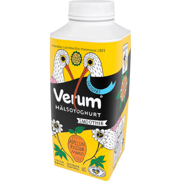 Verum Hälsoyoghurt Smoothie Apelsin/Passion/Mango