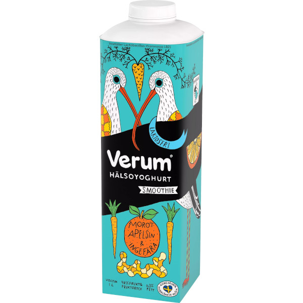 Verum Hälsoyoghurt Smoothie Morot/Apelsin/Ingefära