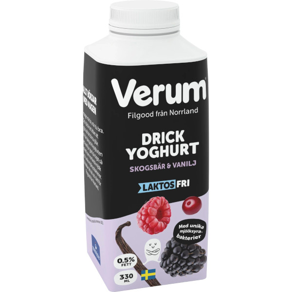 Verum Drickyoghurt Skogsbär & Vanilj Laktosfri
