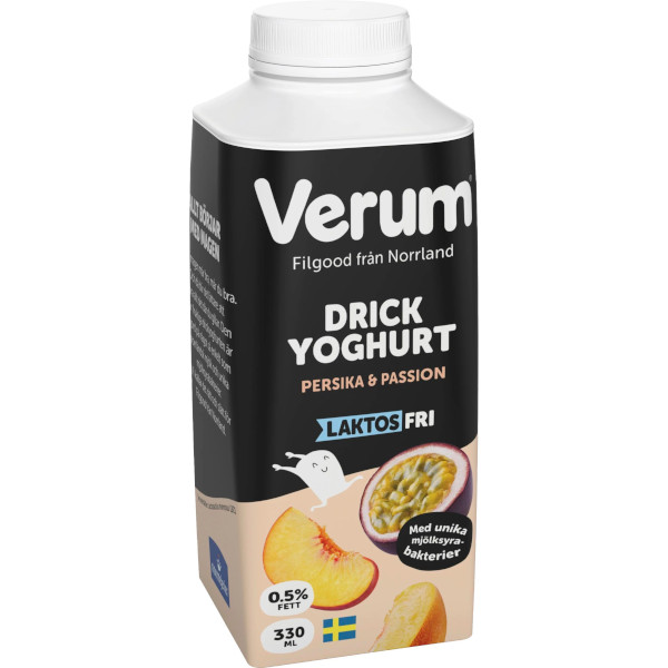 Verum Drickyoghurt Persika & Passion Laktosfri