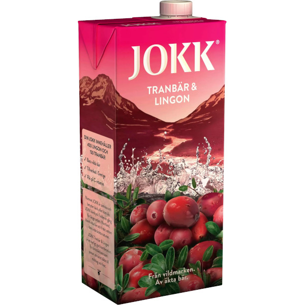Jokk Bärdryck Tranbär & Lingon