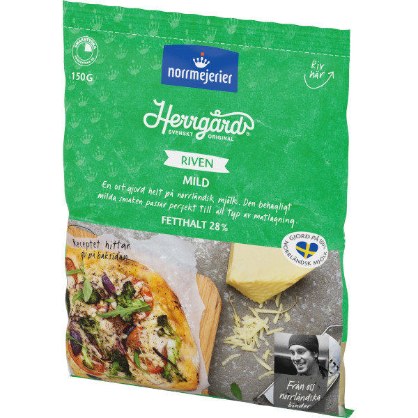 Norrmejerier Herrgård Mild 28% Riven