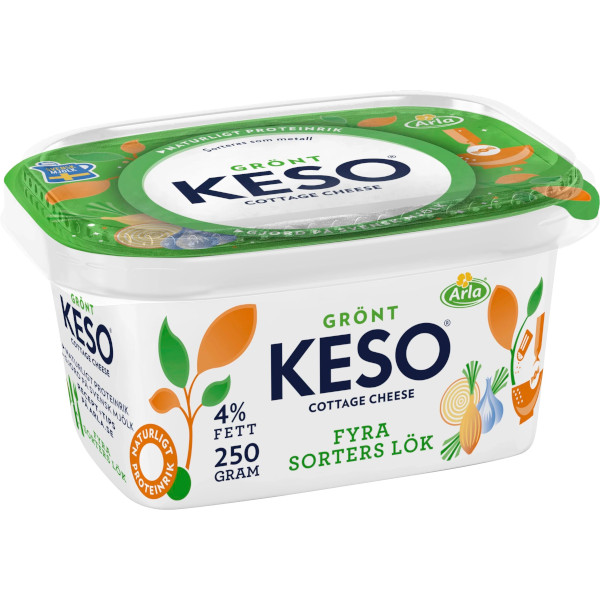 Keso Cottage Cheese Fyra Sorters Lök