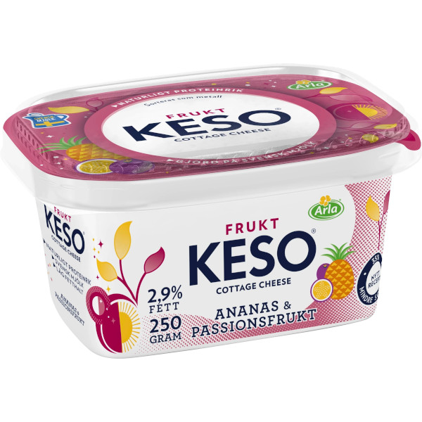 Keso Cottage Cheese Ananas & Passionsfrukt