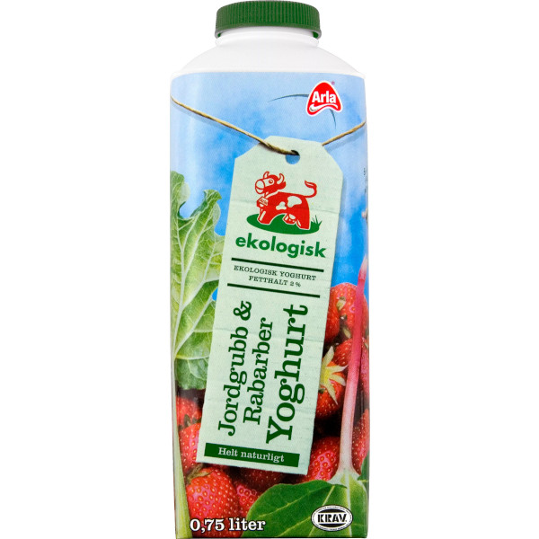 Arla Yoghurt Jordgubb & Rabarber Ekologisk