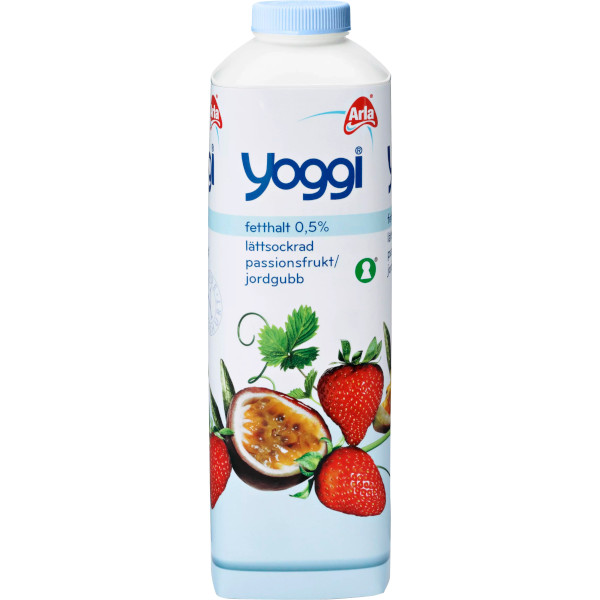 Yoggi Fruktyoghurt 0,5% Passionsfrukt/Jordgubb