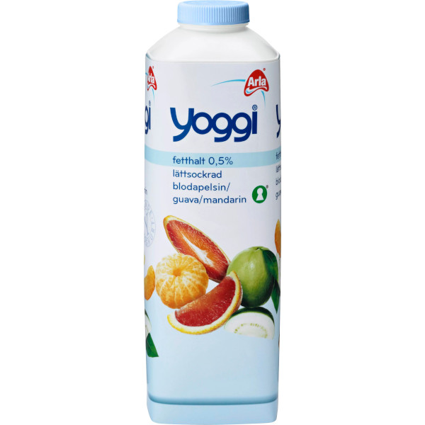 Yoggi Fruktyoghurt 0,5% Blodapelsin/Guava/Mandarin